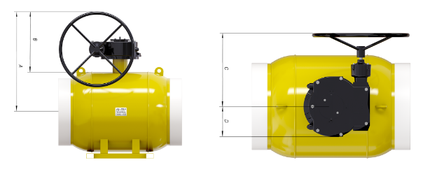 Кран шаровый под редуктор КШ.х.П.Р.ALSO GAS - 2